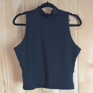 No Boundaries Black High Neck Tank Top